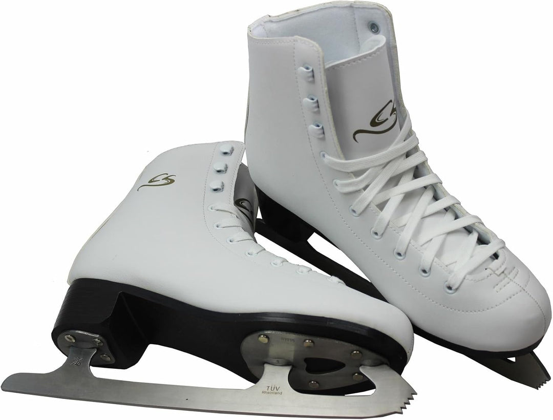 Cox Swain Figure Damen + Kinder Eiskunstlauf Schlittschuh -LOHJA- alle Grössen Weiss 42 EU, Weiss 42