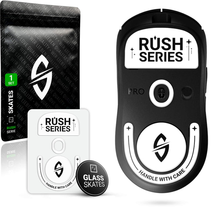 SensoryBoost Rush Glas Glides Set kompatibel mit Logitech G PRO X Superlight 2, G PRO X2 Superstrike
