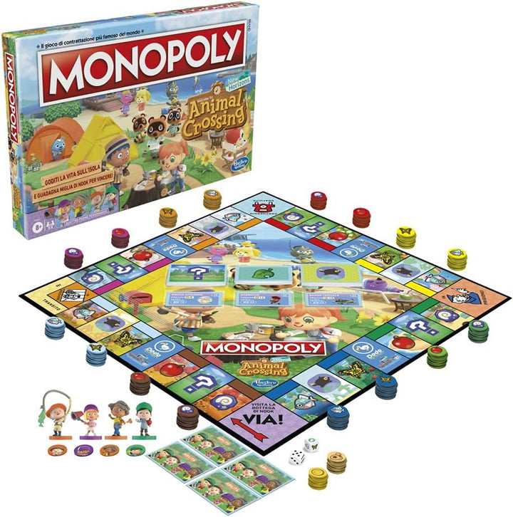 Hasbro Monopoly Edition Animal Crossing New Horizons, lustiges Brettspiel für Kinder ab 8 Jahren, 2