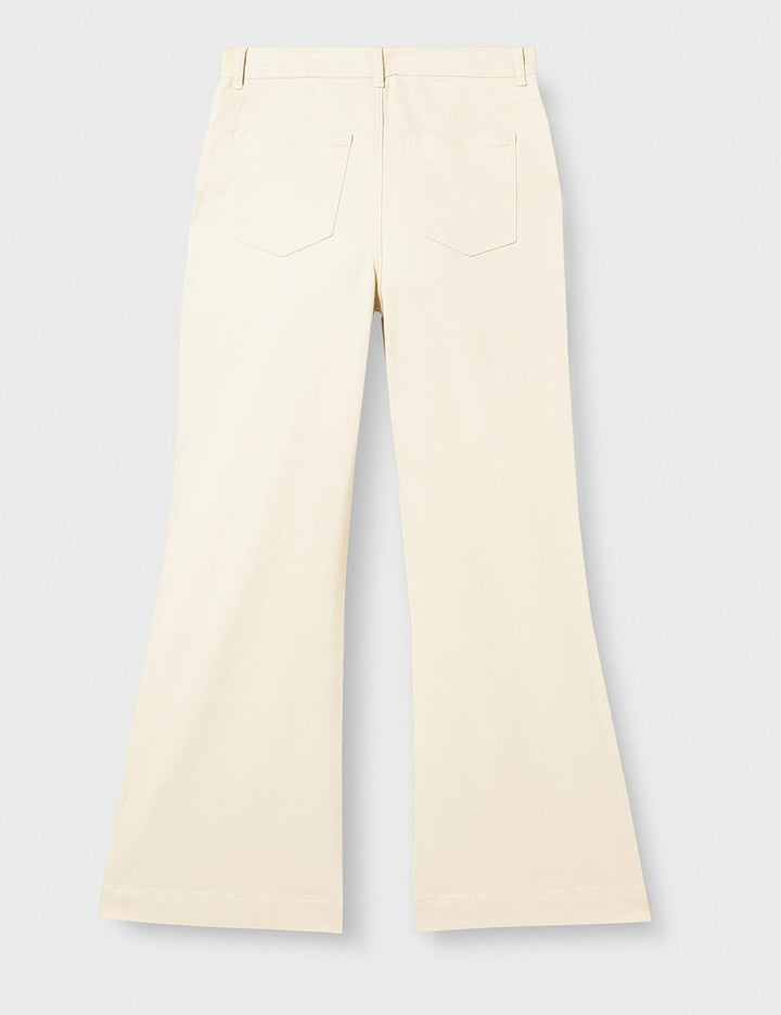 NAME IT Mädchen Nlftazza TWI Hw Bootcut Pant Noos Jeanshose, Oatmeal