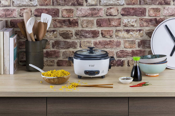 Russell Hobbs Reiskocher klein [medium] 0,8l (inkl. Dampfgarer-Einsatz, Warmhaltefunktion, antihaftb