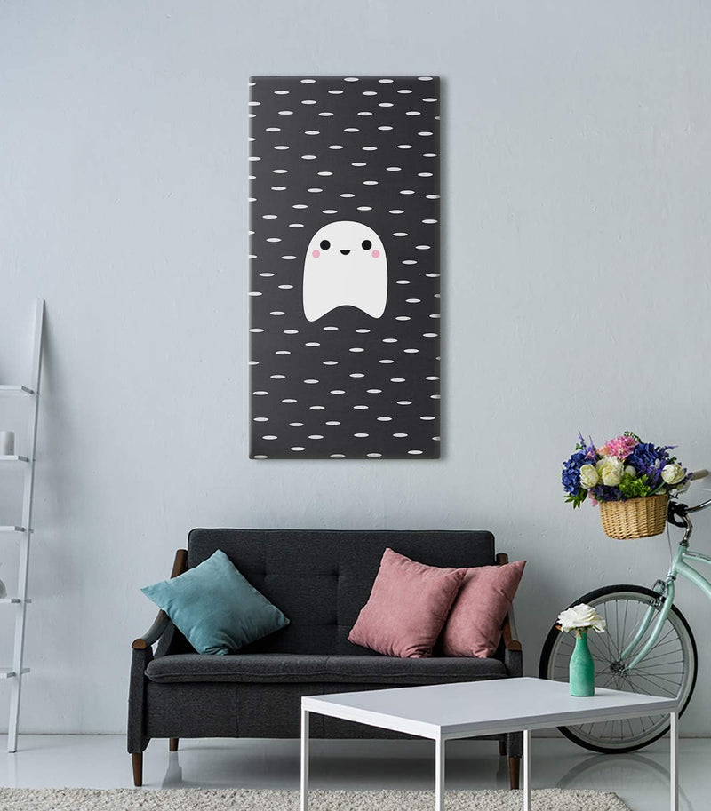 PICANOVA – Ghost 50x100cm – Premium Leinwanddruck – Kunstdruck Auf 2cm Holz-Keilrahmen Für Schlaf- U