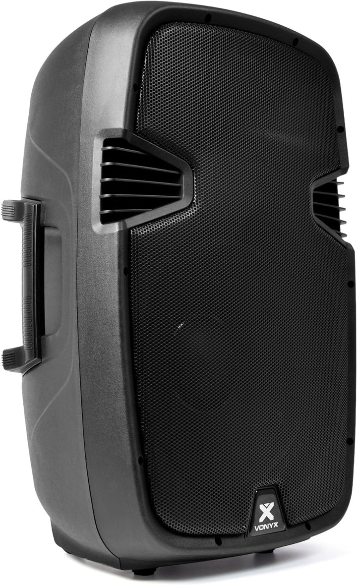 Vonyx SPJ-1500ABT MP3, PA Aktiv Lautsprecher, DJ Box, 800 Watt 15 Zoll High End Aktivpeaker, MP3-Pla