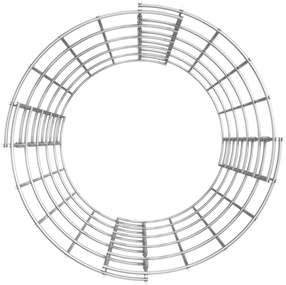 WIFESE Gabionen Hochbeet Rund 30x50 cm Steinkorb Gabione Gabionenkorb Gabionenwand Gabionensäule Gab