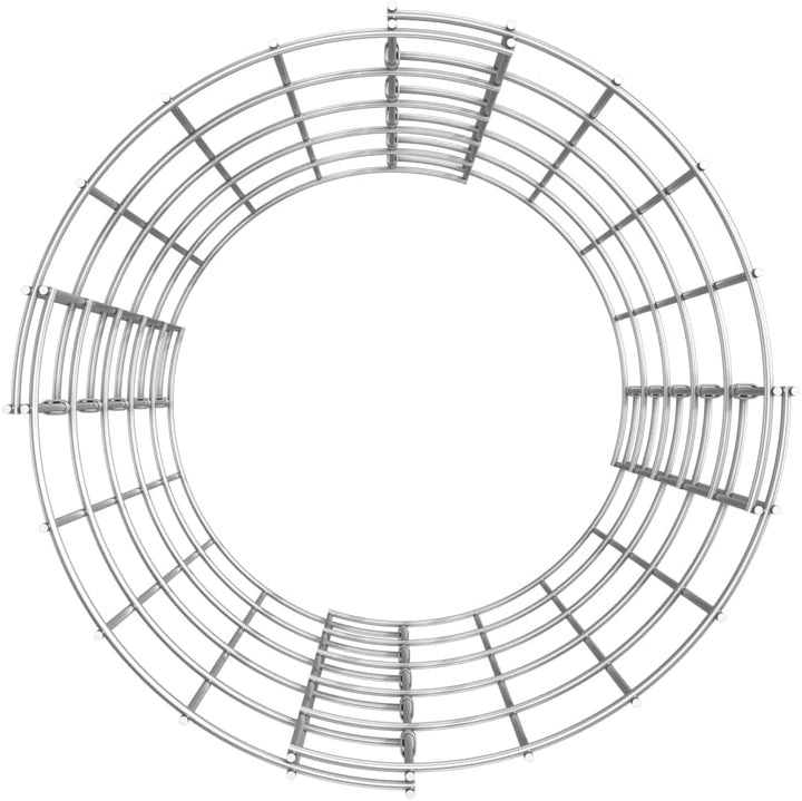 WIFESE Gabionen Hochbeet Rund 30x50 cm Steinkorb Gabione Gabionenkorb Gabionenwand Gabionensäule Gab