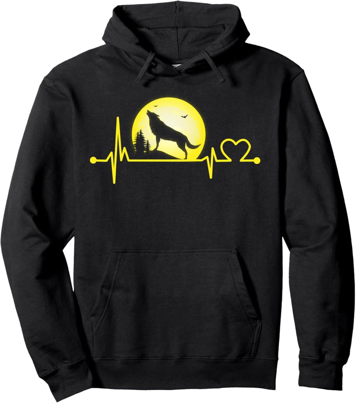 Wolve Herzschlag Hemd Tier Kind/Frauen/Männer Geschenk Pullover Hoodie