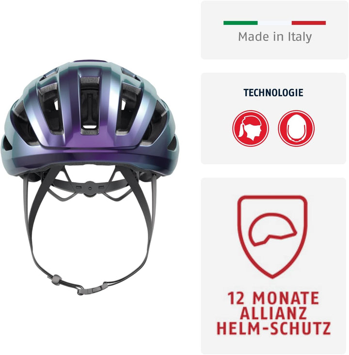 ABUS Rennradhelm PowerDome MIPS - leichter Fahrradhelm mit cleverem Belüftungssystem und Aufprallsch