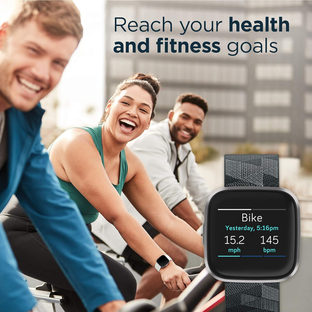 Fitbit Versa 2 Health & Fitness Smartwatch SE (NFC), Charcoal - Iron Mist Grey Aluminum Versa 2 SE R