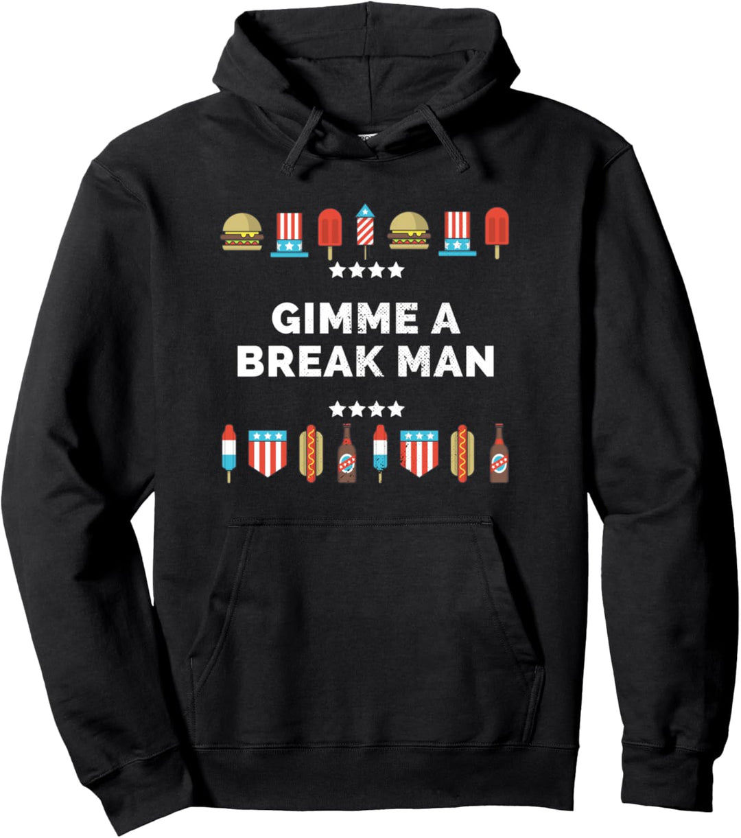Gib mir einen Break Man Retro Vintage Pullover Hoodie