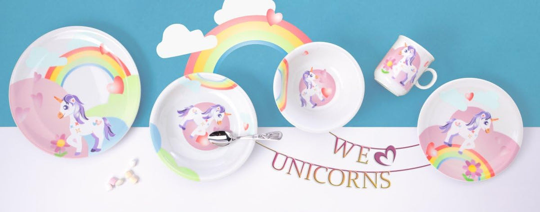 Seltmann Weiden 001.741861 Compact Mein kleines Einhorn Kinder-Set 3-teilig, Porzellan, Bunt, Mein k