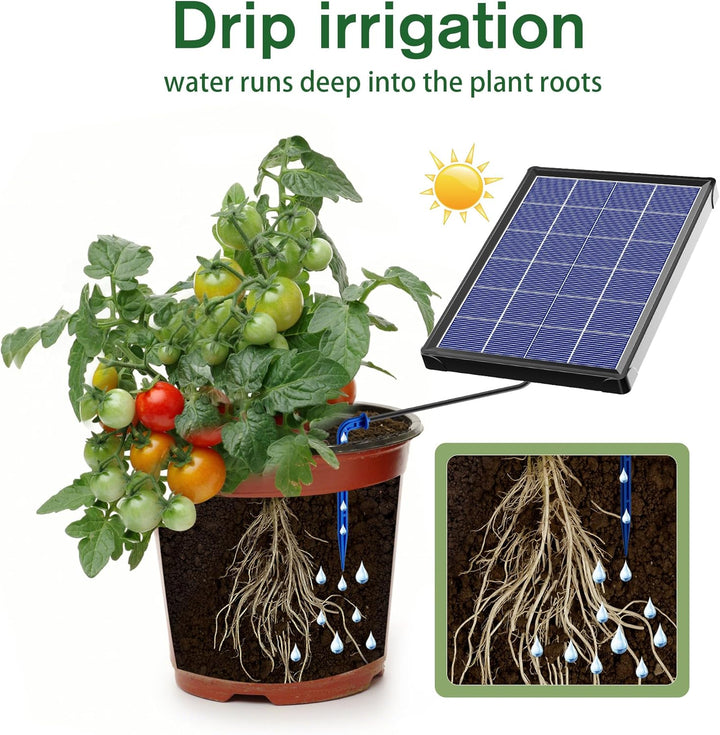 Biling Solar Bewässerungssystem Balkon 15M Solar-Bewässerungssystem Garten 3.5W Automatische Bewässe