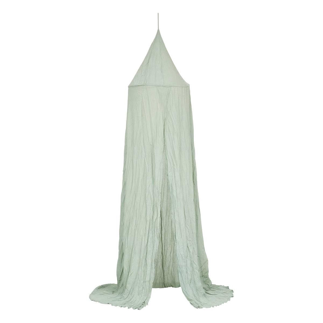 Atmosphera - Betthimmel Lili Baumwollgaze - weiss - H.350 cm - Grün