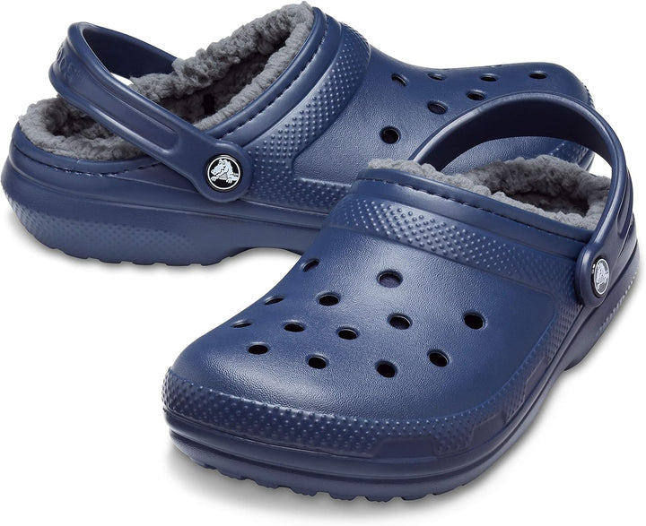 Crocs Unisex Classic Lined Clogs 37/38 EU Navy Charcoal, 37/38 EU Navy Charcoal