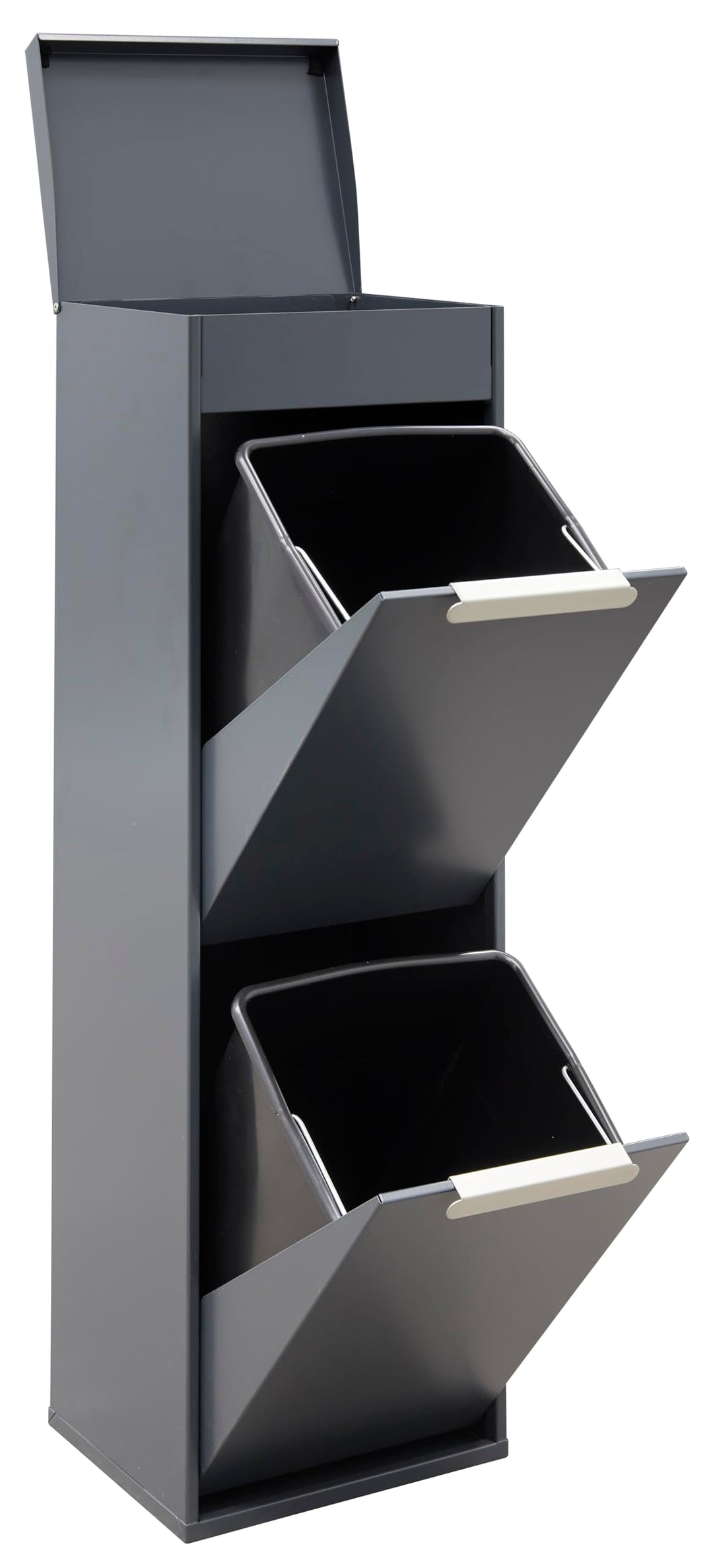 ARREGUI Ecoclas Plus CR224-E Mülltrennsystem aus Stahl mit Aufbewahrungsbox mit Deckel | 2x17L (34L)