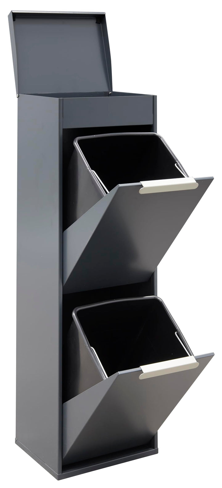 ARREGUI Ecoclas Plus CR224-E Mülltrennsystem aus Stahl mit Aufbewahrungsbox mit Deckel | 2x17L (34L)