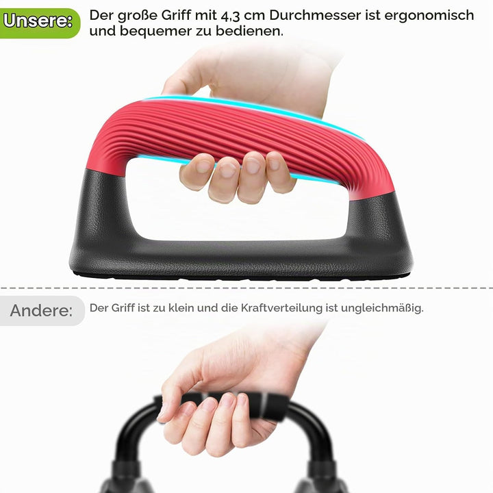 Kipika Liegestützgriffe, Push-up handles, Push-up bars aus Weichem Kunststoff, Anti-Rutsch-Polster a