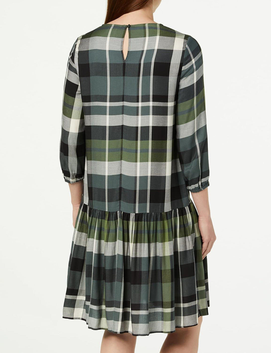 s.Oliver Damen Kleid kariert Green, 46