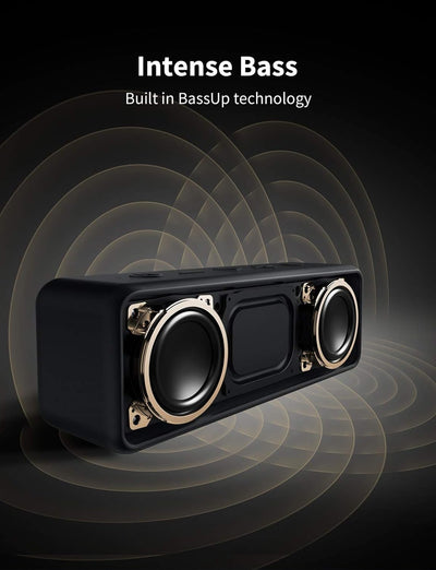 Anker SoundCore 2 Bluetooth Lautsprecher, Fantastischer Sound, Enormer Bass mit Dualen Bass-Treibern