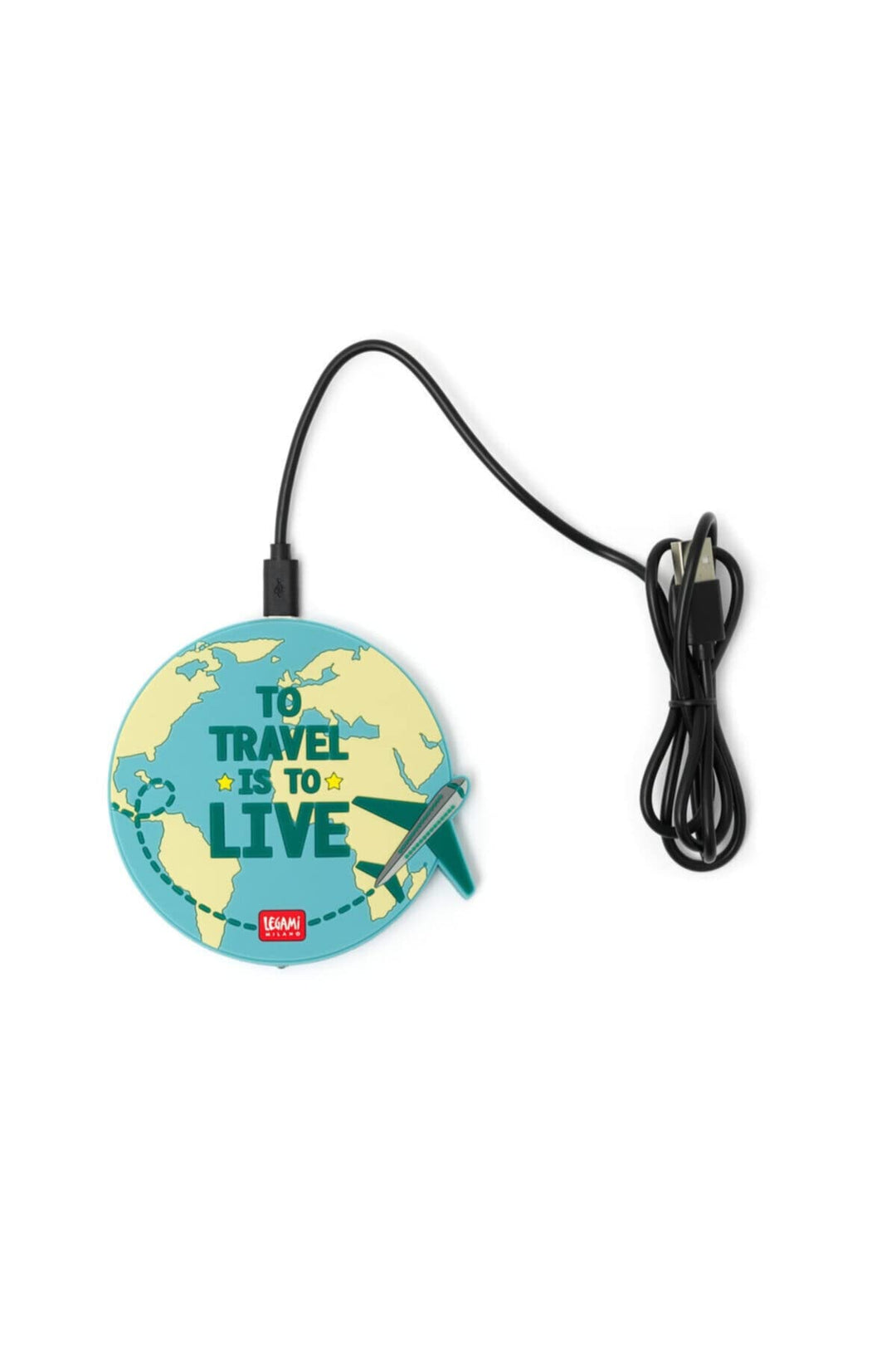 Legami Super Fast - Kabellose Aufladestation - World Mehrfarbig (Travel), Mehrfarbig (Travel)