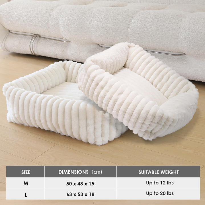 XIAPIA Katzenbett Flauschig Washbar 63x53x18 cm, Plüsch Katzen Schlafplatz Weich und Warm für Katzen