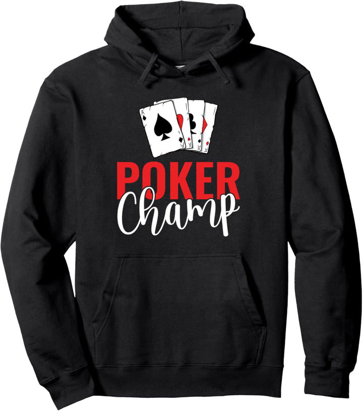Poker Champ Spiel Spielkarten Poker Pullover Hoodie