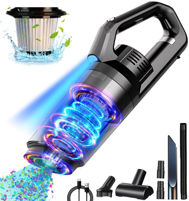 Handstaubsauger,16000Pa Handstaubsauger Akku Testsieger Beutellos,120W Autostaubsauger Stark Mini Na
