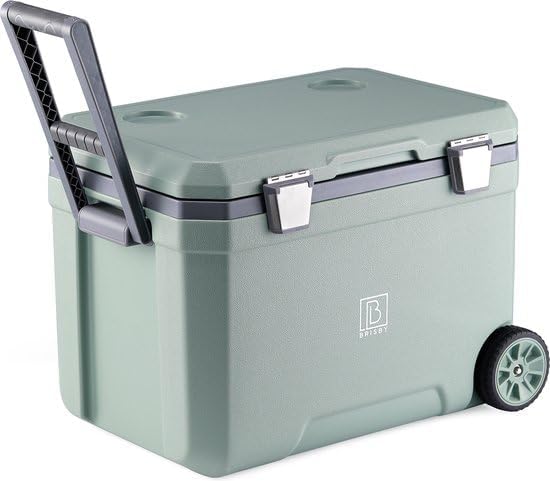 Brisby Kühlbox Camping - 45L, Kühlbox ohne Strom, inkl. 4 Dicke Kühlelemente, 3 Tage kühle Isolation