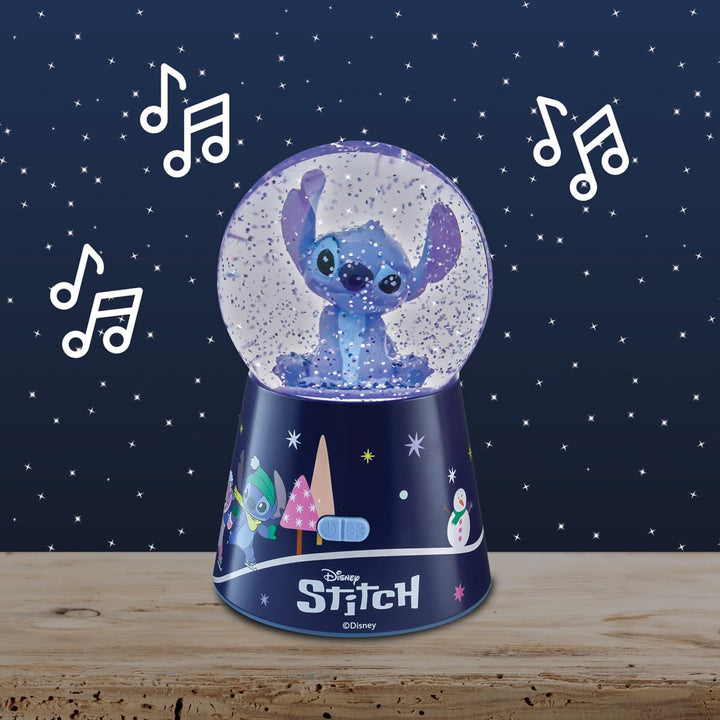 Lexibook, Disney Stitch, Bluetooth-Lautsprecher Schneekugel Stitch, Blau, SBS10D