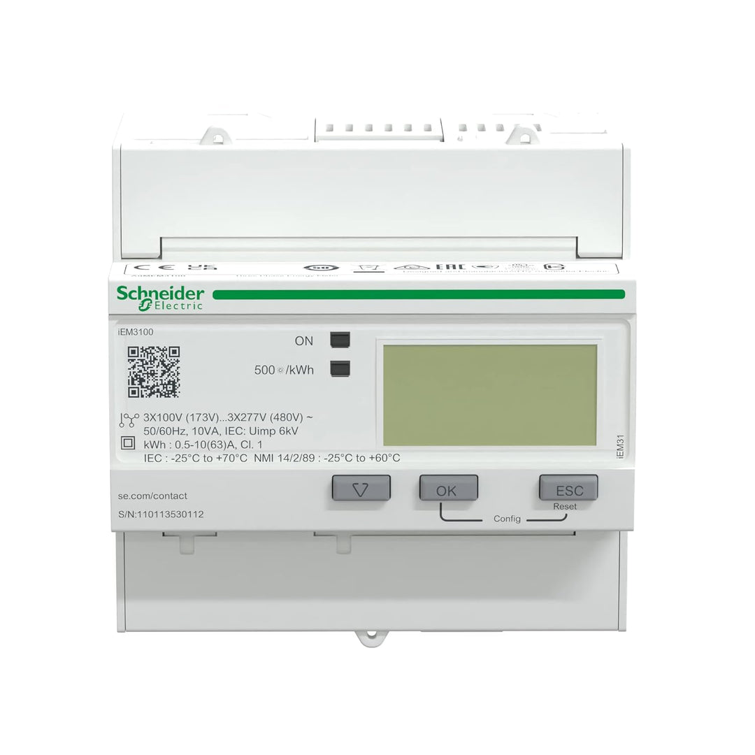 Schneider A9MEM3100 Energiezähler, 3-phasig, 63A, mit Teilzähler M