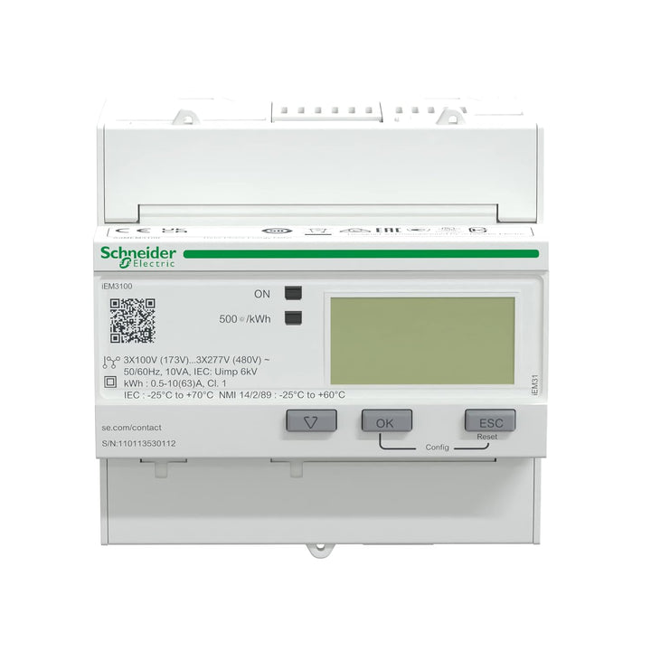 Schneider A9MEM3100 Energiezähler, 3-phasig, 63A, mit Teilzähler M