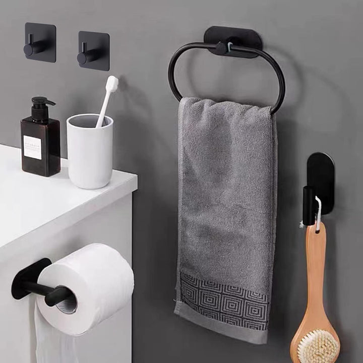 laimew 7 pcs Black Bathroom Accessory Set