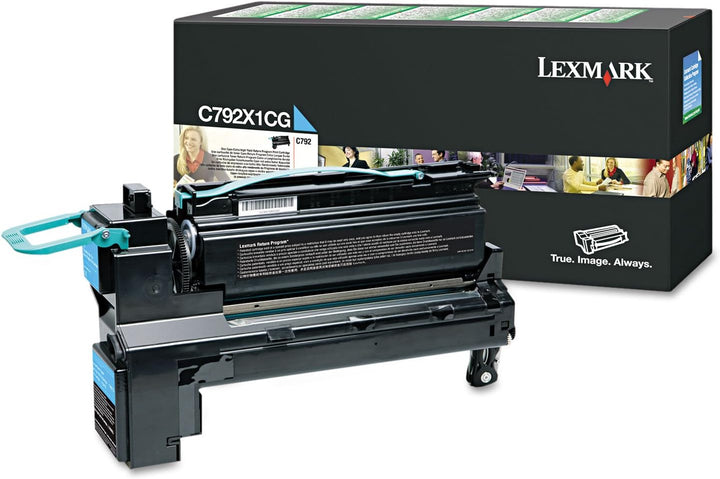 Lexmark C792X1CG C792 Tonerkartusche Standardkapazität 20.000 Seiten 1er-Pack return program, cyan,