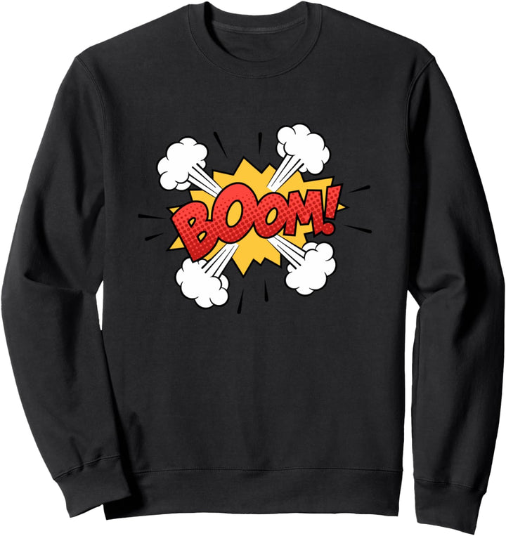 Boom Comic Buch Buch Cartoon Grafik Sweatshirt