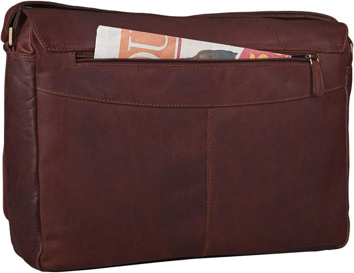 STILORD Vintage Umhängetasche Leder gross für Herren Damen 15.6 Zoll Laptoptasche Unitasche Bürotasc
