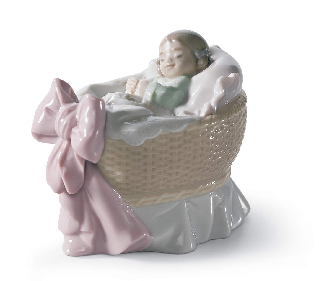 LLADRÓ Mädchen-Figur Geschenk des Himmels (Mädchen). Baby. Porzellan.