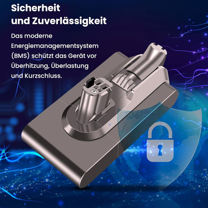 Extralink Akku für Dyson V15 Detect Staubsauger – 25,2V 4000mAh Ersatzakku, Lange Laufzeit, Li-Ion B