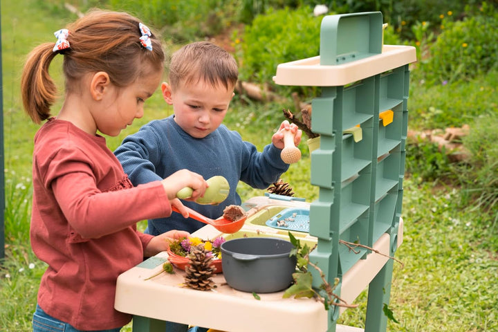 Smoby Life - Matschküche für Kinder - Outdoor-Spielküche mit Zubehör - 90% Recyclinganteil, UV-bestä