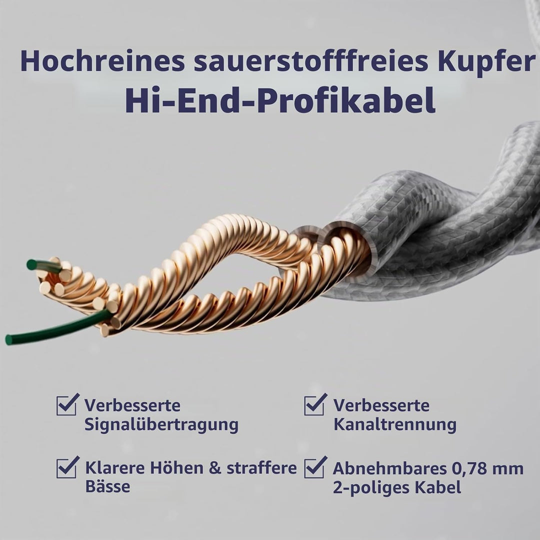 Hidizs ST2 Pro USB-C-Kopfhörer, kabelgebunden, Dual-Magnetschaltung, 10 mm Dynamik-Treiber, In-Ear-M