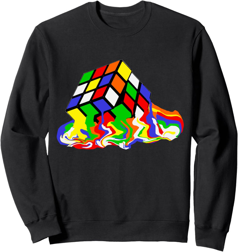 Komisch Streber Sheldon Schmelzender Puzzle-Würfel Lehrer Sweatshirt