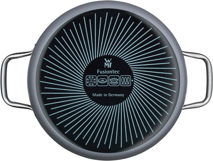 WMF Fusiontec Essential Kochtopf gross, 24 cm, Glasdeckel, Bratentopf Induktion, 4,4l, High-Tech Ker