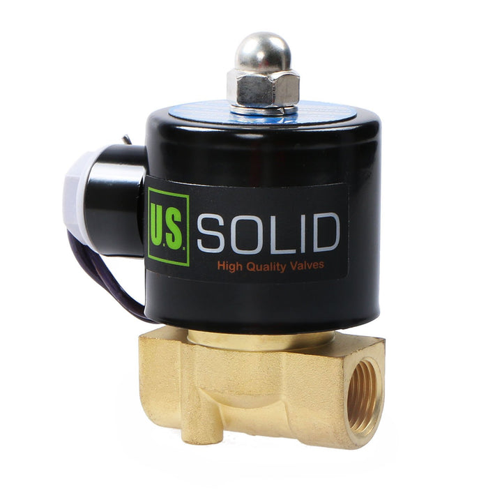 U.S. Solid 3/8" G 12 V DC Messing Magnetventil Direktgesteuert für Wasser Luft Gas Öl NC Brass Solen