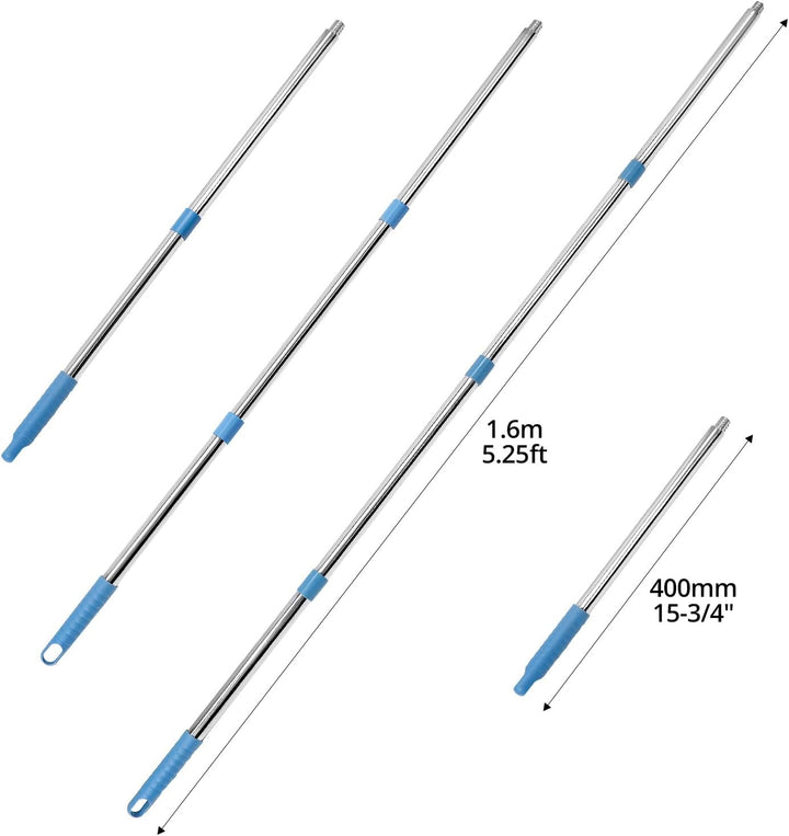 QWORK® Bodenbeschichtung Set, Epoxid Spike Schuhe, 0.4-1.6 m Teleskopstange, 50cm Entlüftungswalze (