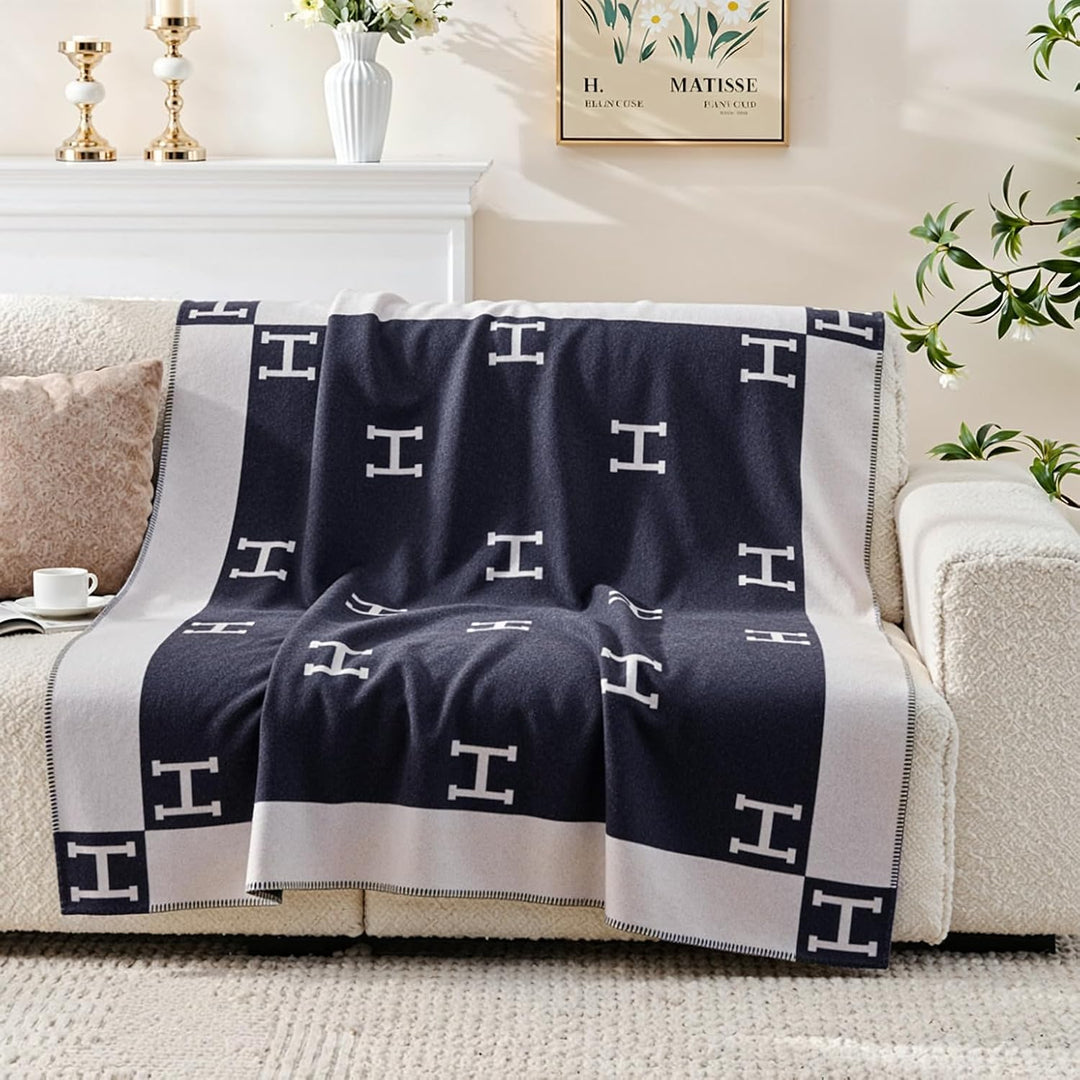 Luxusdecke aus Kaschmir &amp; Wolle – Perfekte Kuscheldecke für Sofa &amp; Sessel, Stilvoll und Wärmend, Ide