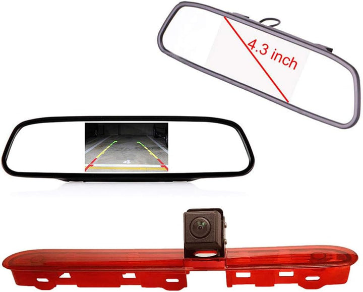 「Rückfahrkamera Transportster + 4,3 '' Zoll Rückspiegel」 Bremsleuchte Auto Dach Rückfahrkamera für C