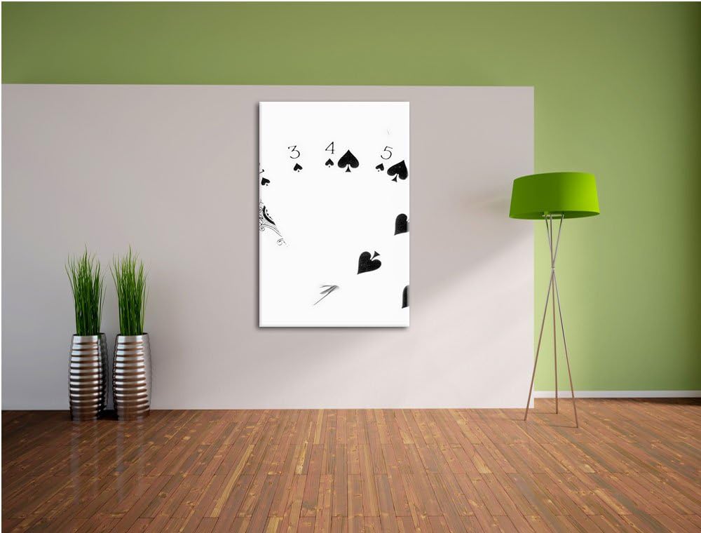 Spielkarten - Pik Strasse als Leinwandbild/Grösse: 100x70 cm/Wandbild/Kunstdruck/fertig bespannt, 10