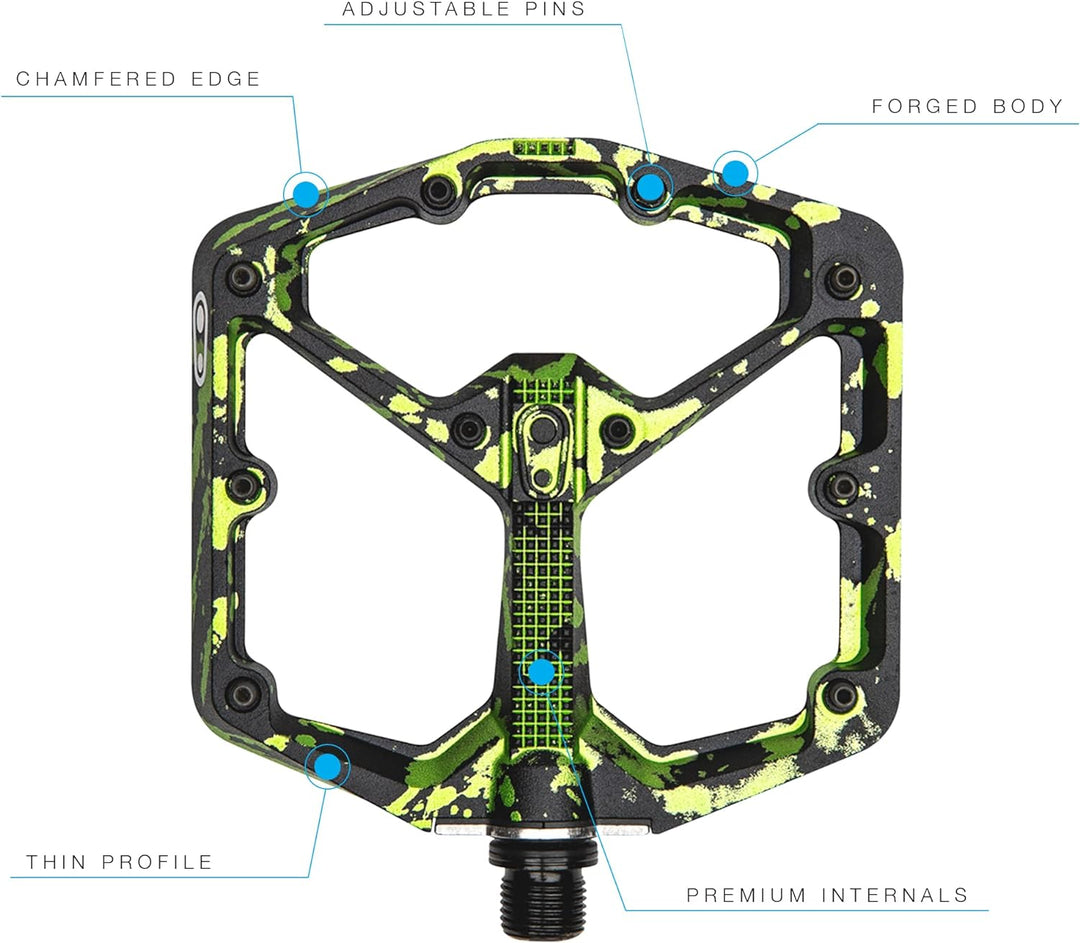 Crankbrothers Stamp 7 Platform Limited Edition Fahrrad Pedalen Large gr: 43-49 Limettengrüne Spritze