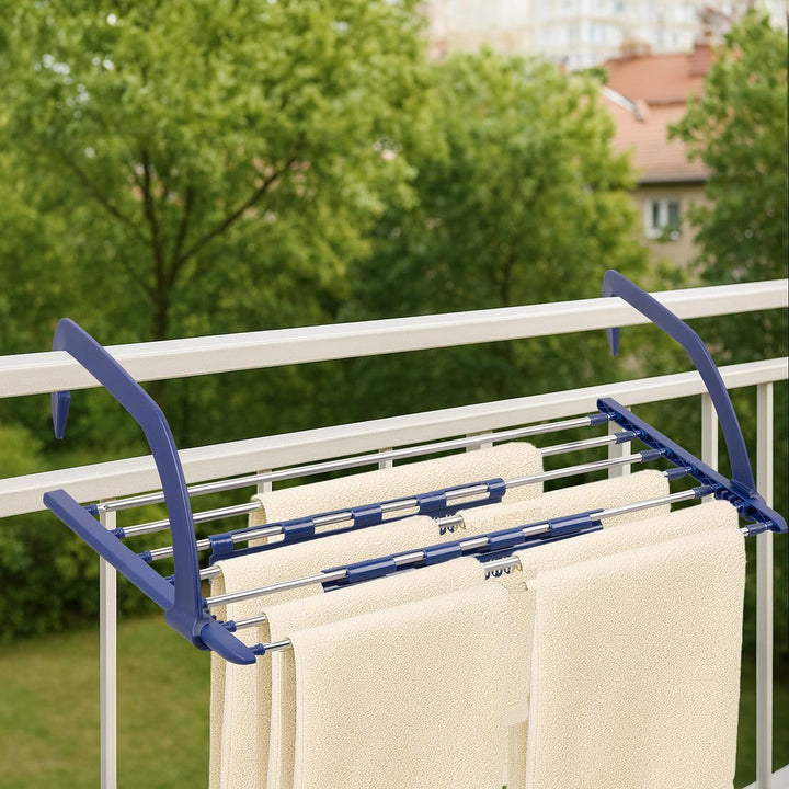 PEARL Heizkörper Wäscheständer: 2er-Set Premium-Teleskop-Wäschetrockner für Heizkörper, 4 m ausziehb