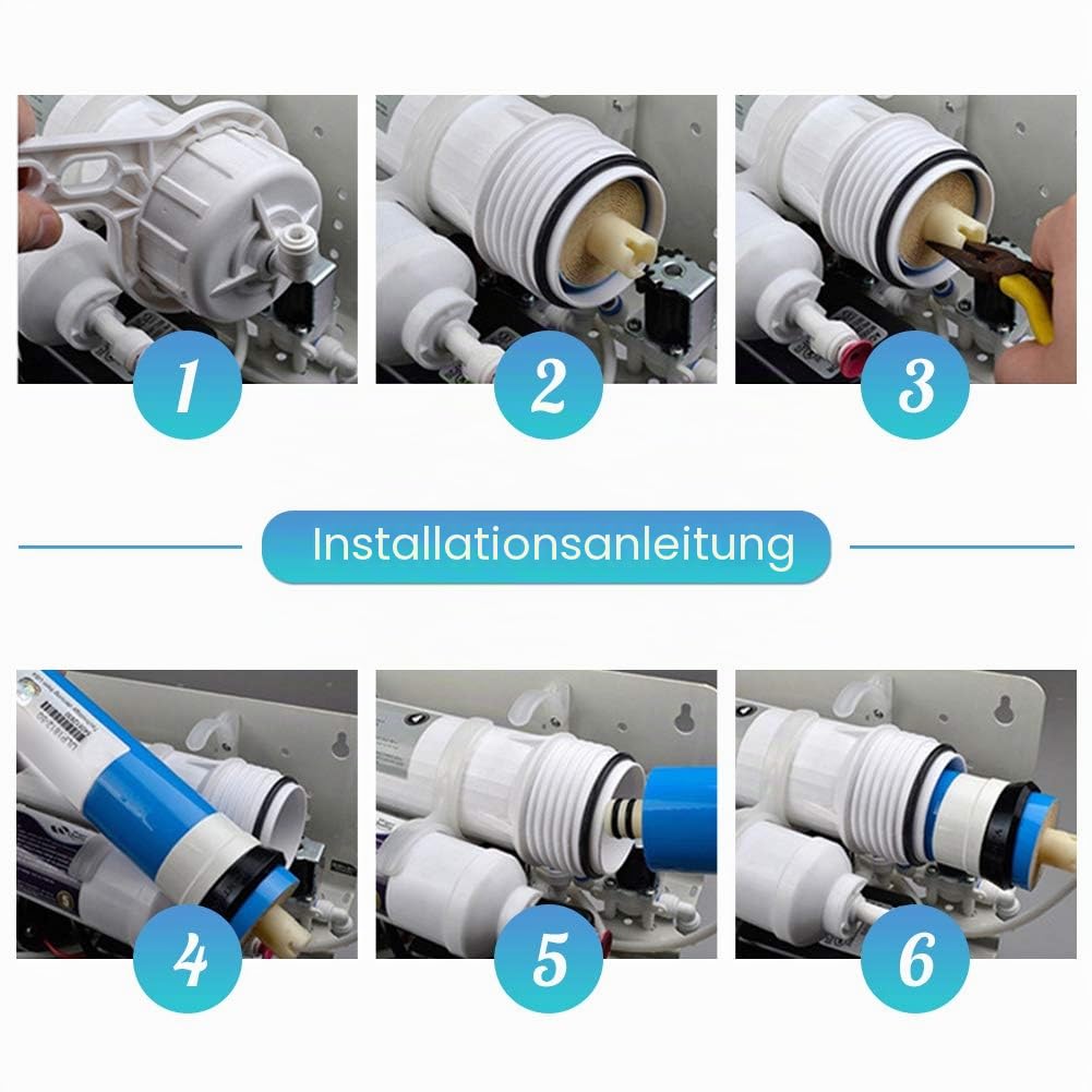 2Pcs Umkehrosmoseteile Wasserfiltermembran, RO-Membran-Umkehrosmose Wasserfilter 75gdp Austausch Mem
