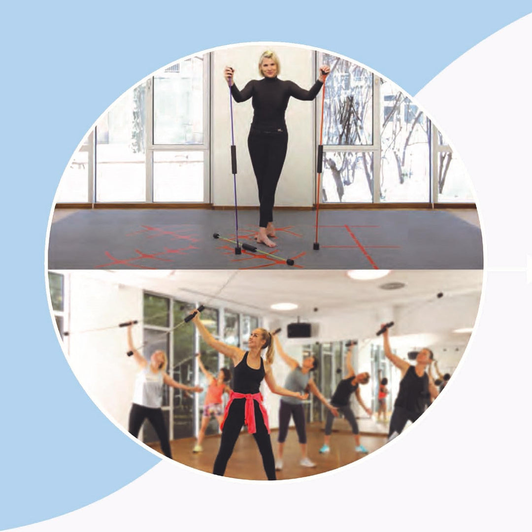 FLEXI-BAR INTENSIV, hochbelastbarer Schwingstab von Flexi-Sports mit Einführungs-DVD und Trainingspl