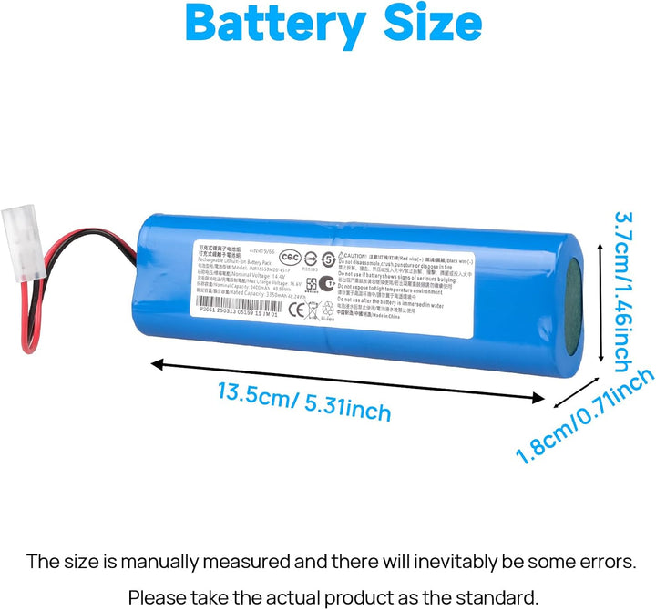 14,4 V 3400 mAh Akku Kompatibel mit 360 S6, S8, Rowenta X-Plorer 75, 75S, 75S+, 75 Animal, Serie 95,